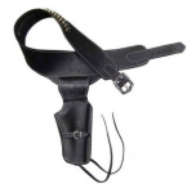 Ceinturon holster noir + balles pour 1 revolver western