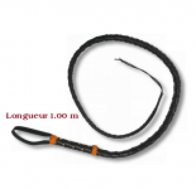 Fouet cuir tressé de 1.00 m