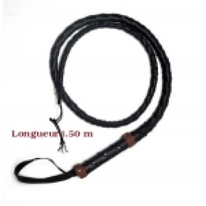 Fouet cuir tressé de 1.50 m