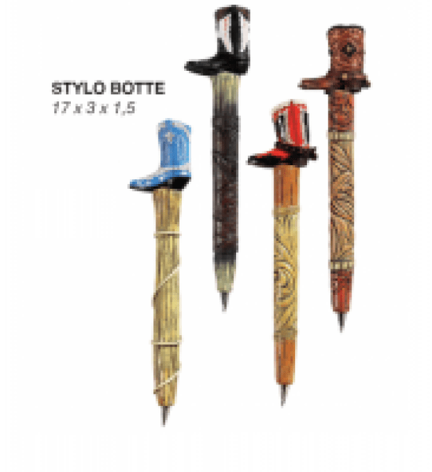 Stylo botte Cow Boy - western Lot de 4
