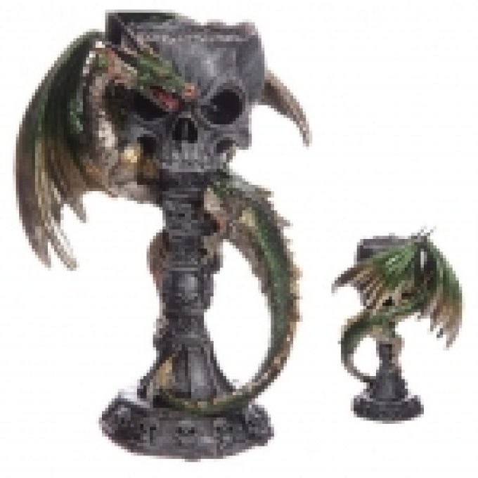 Chandelier Crane et Dragon vert de 23 cm