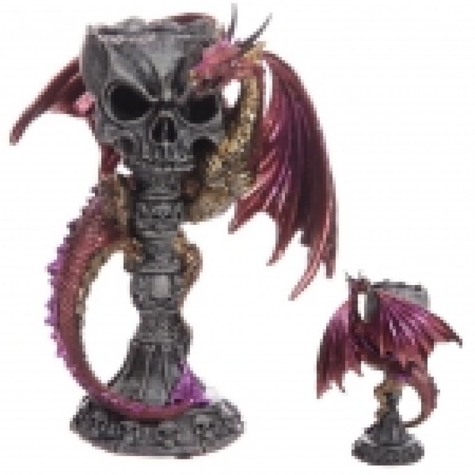 Chandelier Crane et Dragon ROUGE de 23 cm