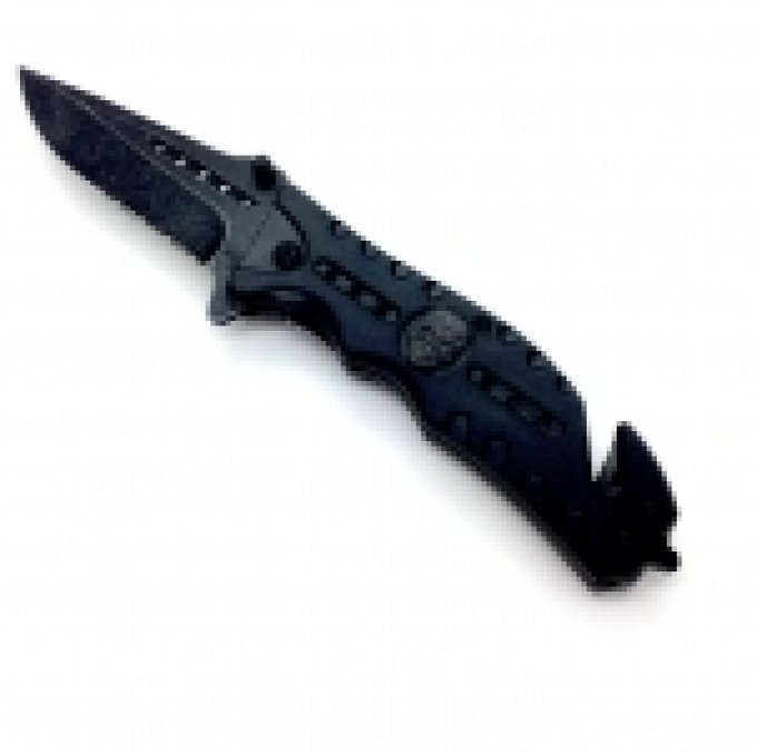 Couteau Pliant noir tête de mort Lame de 9 cm