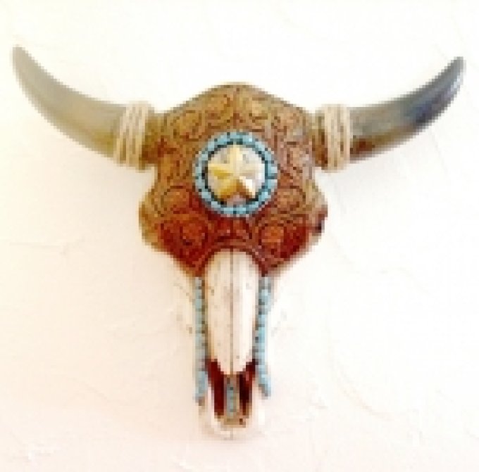 Crane de Vache résine western Texas