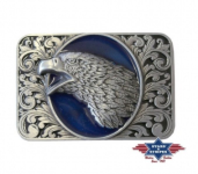 Boucle de Ceinture Aigle sur fond bleu