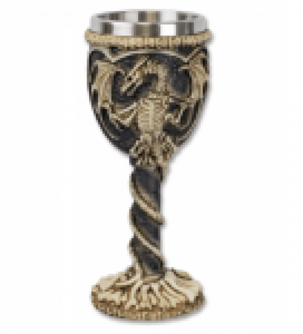 Calice ( ciboire, verre ) Dragon de 19.5 cm