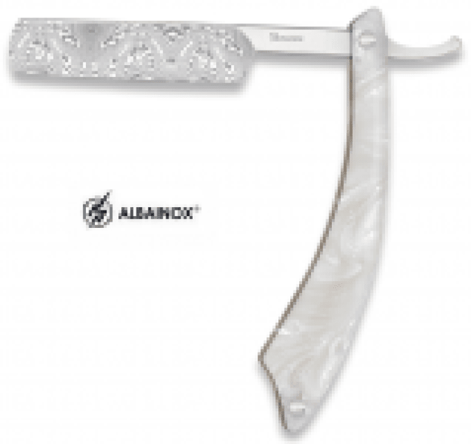 Couteau rasoir old Nacre lame de 8 cm