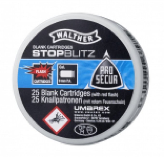 Cartouches Stopblitz flash  Cal. 9 mm PAK Pistolet