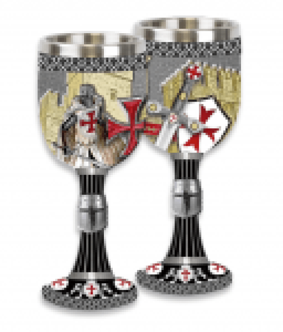 Calice ( ciboire, verre ) templière Knight de 19 cm